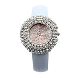 Women Luxury Starry Leather Inlay Diamond Quartz watches