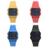 Men Girl LED Digital Round Rubber Quartz Sport Watch