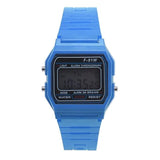 Men Girl LED Digital Round Rubber Quartz Sport Watch