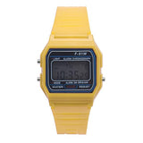 Men Girl LED Digital Round Rubber Quartz Sport Watch