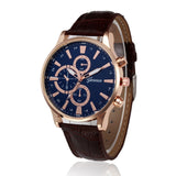 Man High Quality Clock Retro Design Leather Band Watch