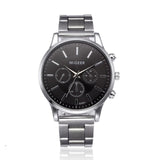 Fashion Man Crystal Stainless Steel Analog Quartz Wrist Watch