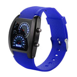 Hot Top Men's Fashion LED Light Flash Turbo Speedometer Watch