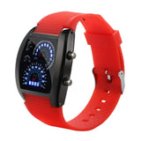 Hot Top Men's Fashion LED Light Flash Turbo Speedometer Watch