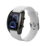 Hot Top Men's Fashion LED Light Flash Turbo Speedometer Watch