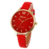Fashion 2019 Women Casual Checkers Faux Leather Quartz Watches