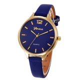 Fashion 2019 Women Casual Checkers Faux Leather Quartz Watches