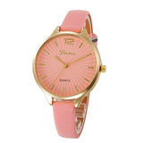 Fashion 2019 Women Casual Checkers Faux Leather Quartz Watches