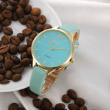 Fashion 2019 Women Casual Checkers Faux Leather Quartz Watches