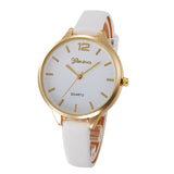 Fashion 2019 Women Casual Checkers Faux Leather Quartz Watches