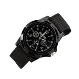 New 2019 Men's Fashion Sport Braided Canvas Belt Watch