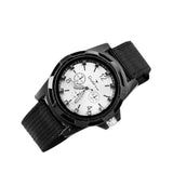 New 2019 Men's Fashion Sport Braided Canvas Belt Watch