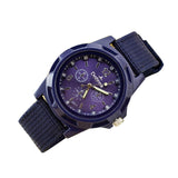 New 2019 Men's Fashion Sport Braided Canvas Belt Watch
